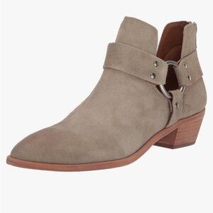 FRYE LEATHER SUEDE DISTRESSED HARNESS ANKLE BOOTS SIZE 10 EUC
